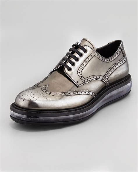 prada men's wingtip grey bottom|Prada Wingtip .